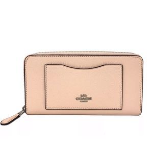 NWT Coach Accordian Zip Wallet Light Pink